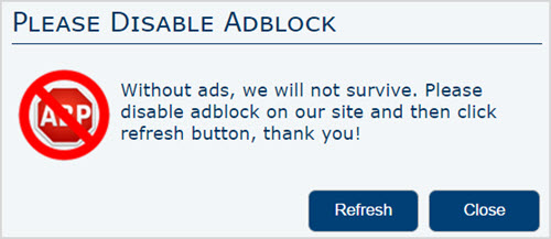 Отключите AdBlock
