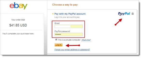 авторизация в PayPal
