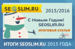 Подводим итоги 2015 года для seoslim.ru