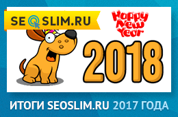 Подводим итоги 2017 года сайта seoslim.ru