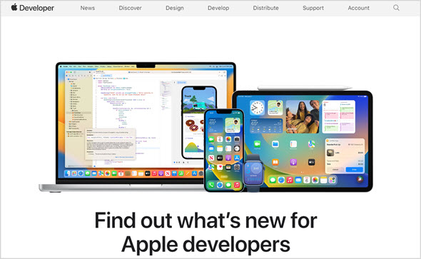Сайт developer.apple.com